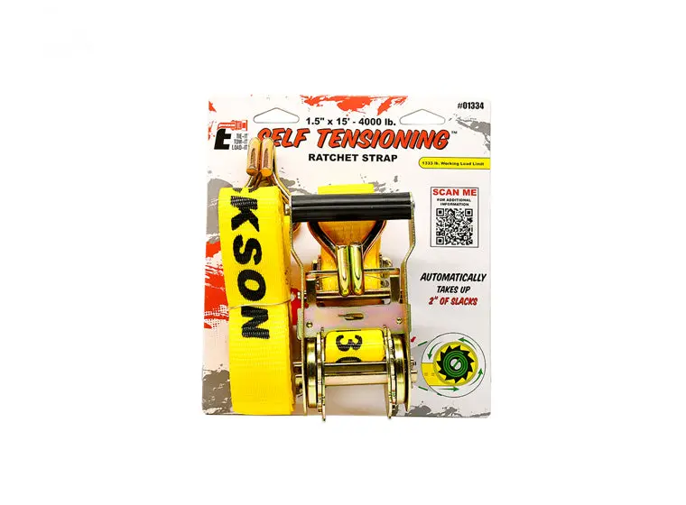 1.5-Inch × 15-Foot Self-Tensioning Ratchet Strap – Auto-Tightening Design 1