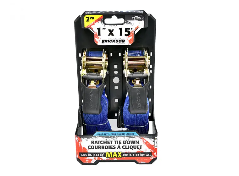 1-Inch × 15-Foot Ratchet Strap Kit – Includes Hooks And Webbing 1