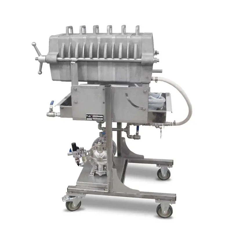 10" H2O 6-Frame Filter Press With Air-Driven Diaphragm Pump & Stand 1