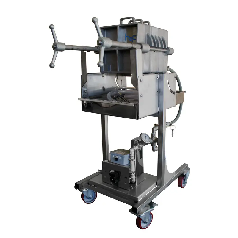 10" Horizontal 3-Frame Filter Press With Integrated Electric Diaphragm Pump 1