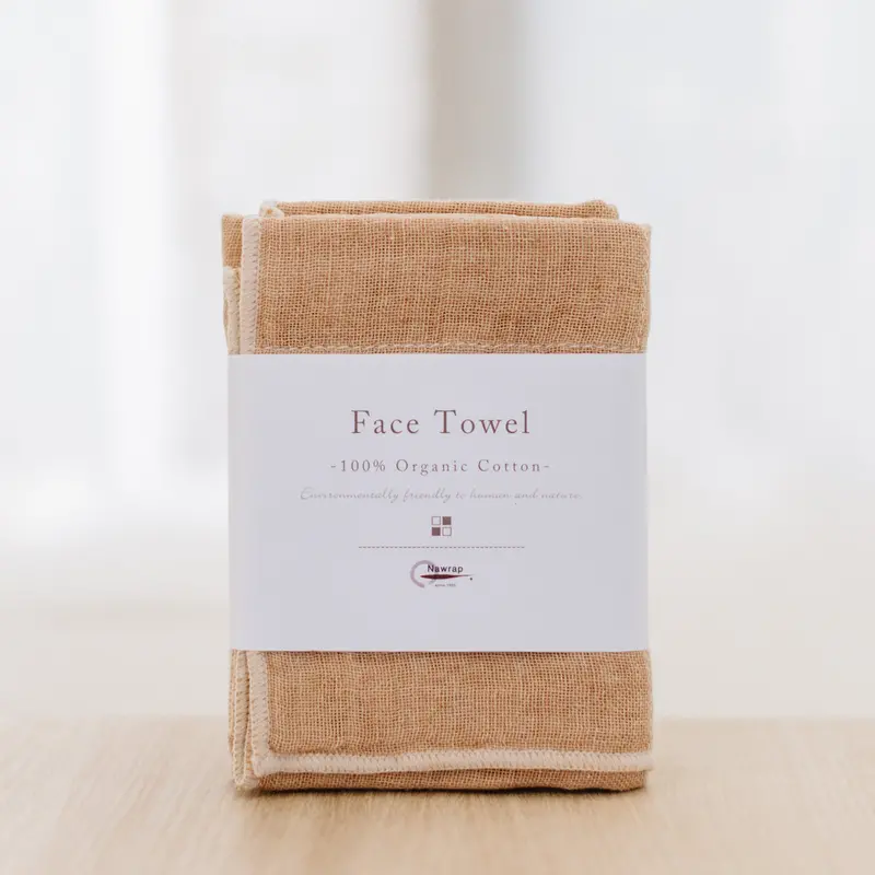 100% Gots-Certified Organic Cotton Face Towel 2
