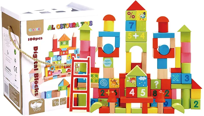 100-Piece Digital Number Block Set For Creative Learning 1