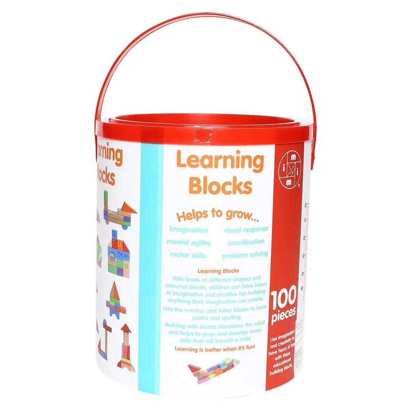 100-Piece Wooden Building Block Set For Open-Ended Construction Play 1