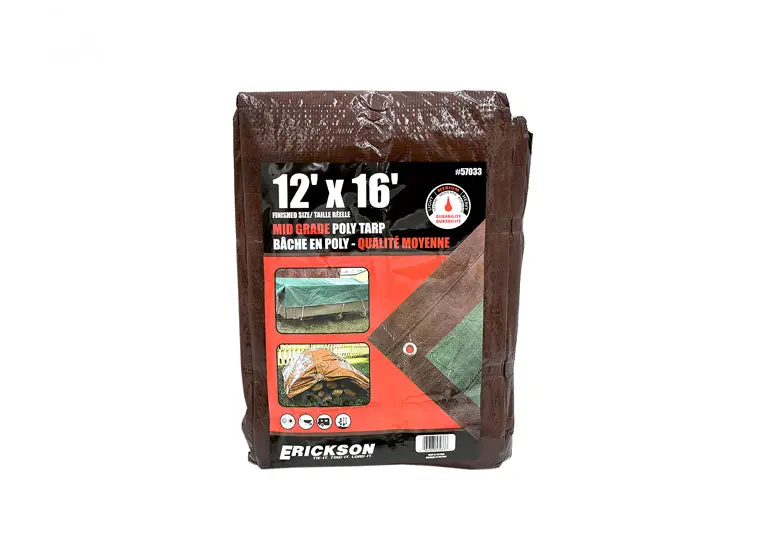 12 Ft × 16 Ft Reversible Mid-Grade Poly Tarp – Dual-Side Utility Design 1