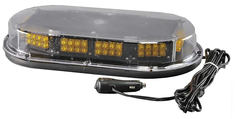 17.25-Inch Clear And Amber Led Light Bar – Magnetic Mount Option 1