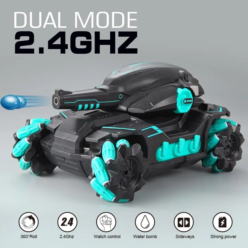 2.4Ghz Rc Battle Tank – Water Bullet Shooter With Full Rotation 1