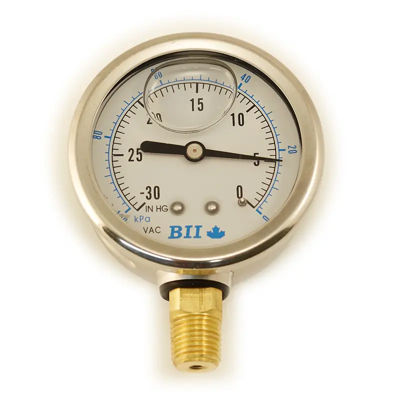 2.5-Inch Analog Vacuum Gauge – Dry Reading 1