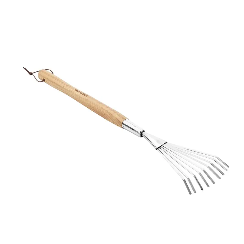 26.8-Inch Stainless Steel Fan Rake – 9-Tine Lawn & Leaf Cleanup Tool 1