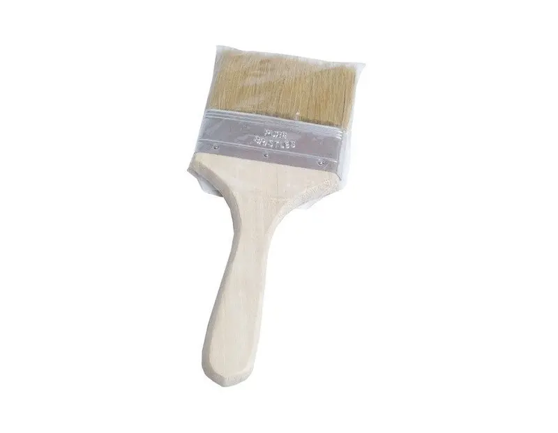 4-Inch Natural Bristle Paint Brush With Wooden Handle 1