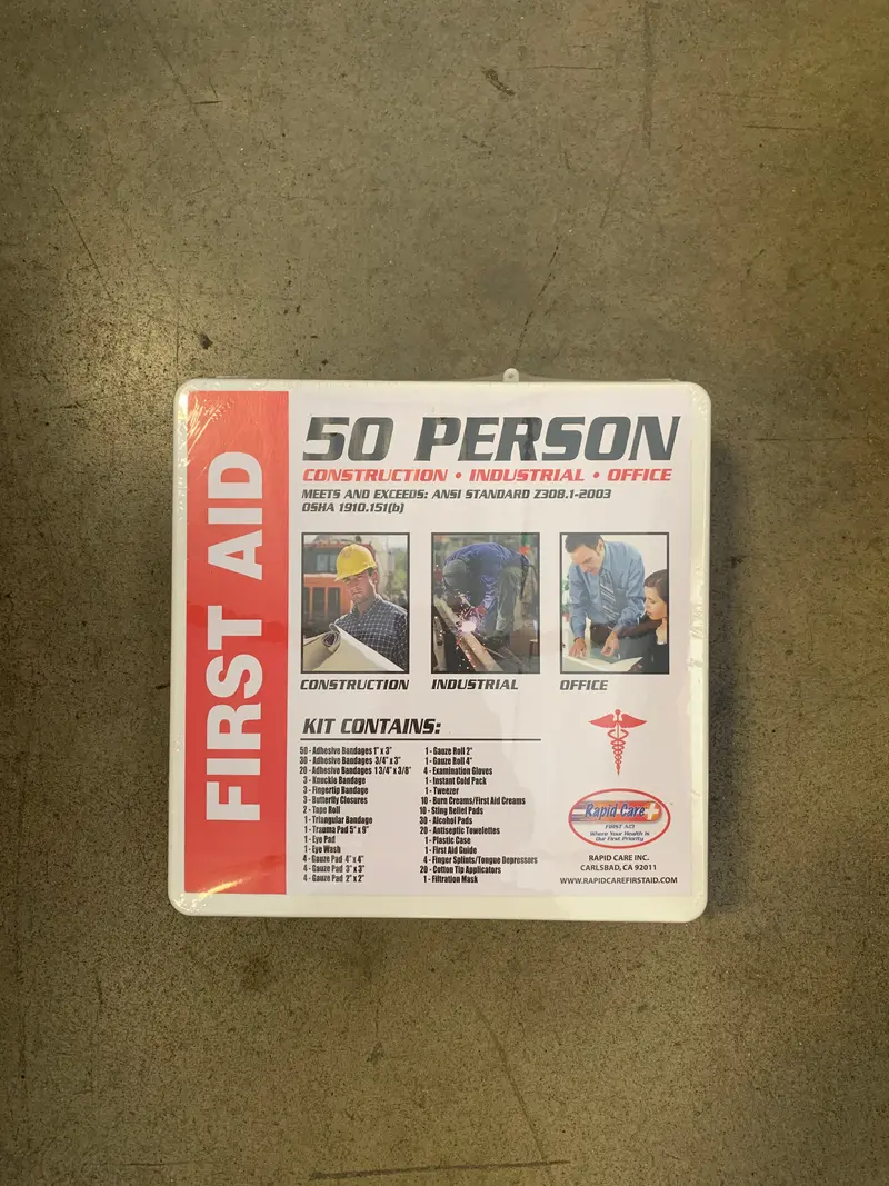 50-Person First Aid Kit – Heavy-Duty Plastic Case – Osha & Ansi Compliant 1