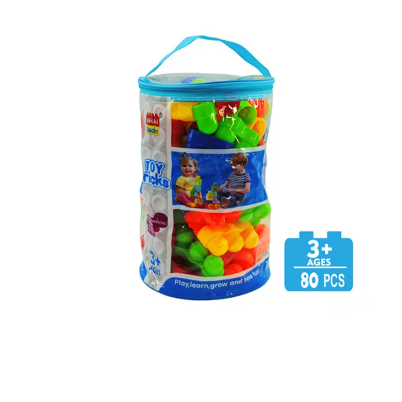 80-Piece Starter Building Block Set – Introductory Construction Toy For Toddlers 1