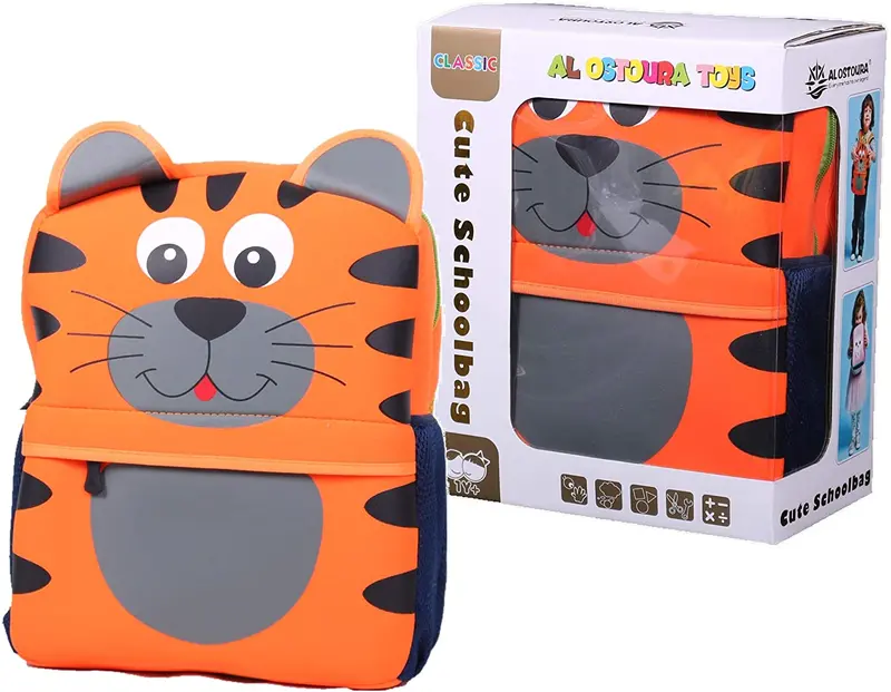 Adorable Tiger-Design Kids’ School Backpack 1