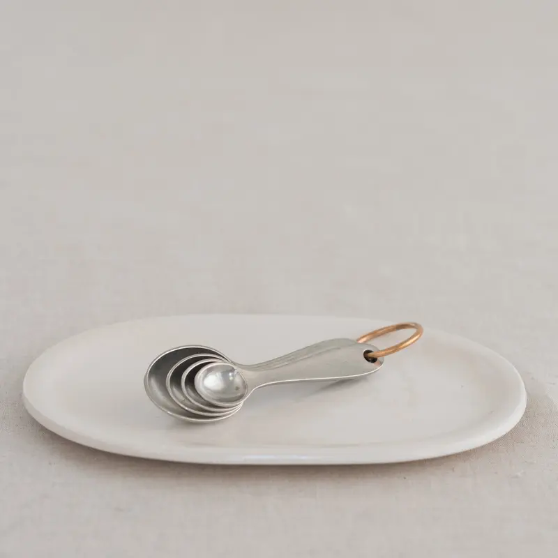 Antique-Style Pewter Measuring Spoon Set – 5-Piece 1