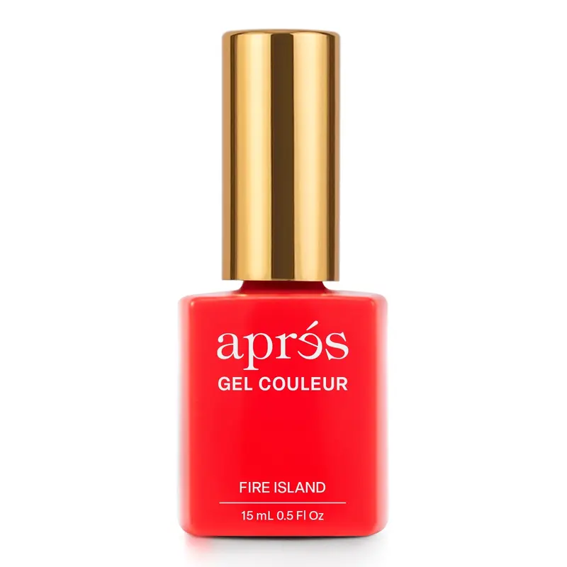 Après Hema-Free Gel Color In Fire Island – Fiery Orange-Red Gel 1