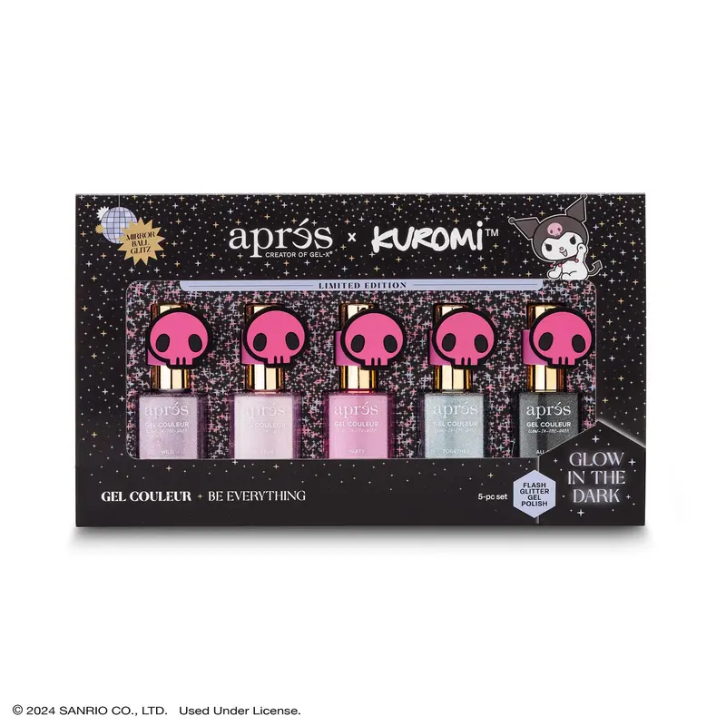 Après Kuromi Flash Glitter Gel Polish Set – Naughty & Nice Collection 1