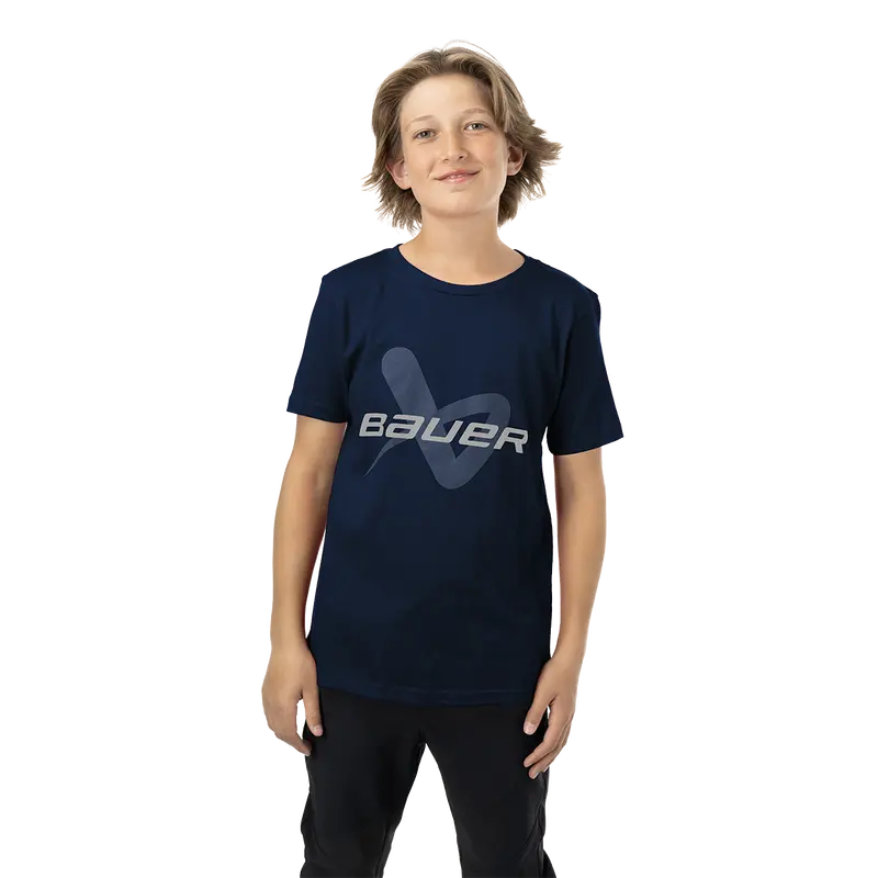 Bauer Core Lockup T-Shirt – Youth Short Sleeve 1
