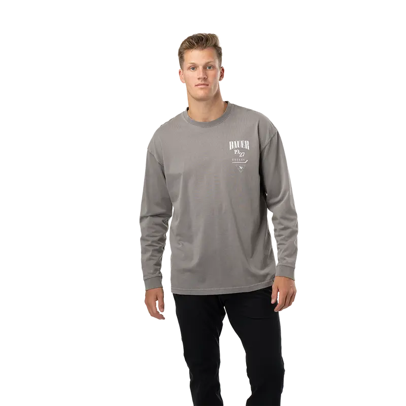 Bauer Stacked Acid-Wash Long Sleeve Tee – Senior Fit 1
