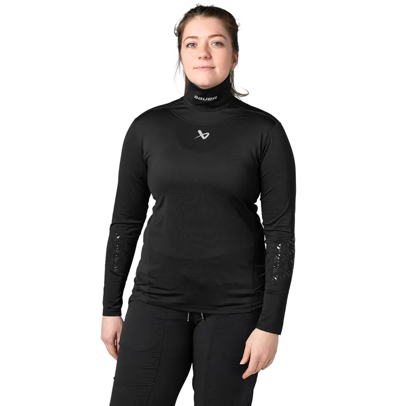 Bauer Women'S Ls Cut-Resistant Neck Guard Base Layer 1