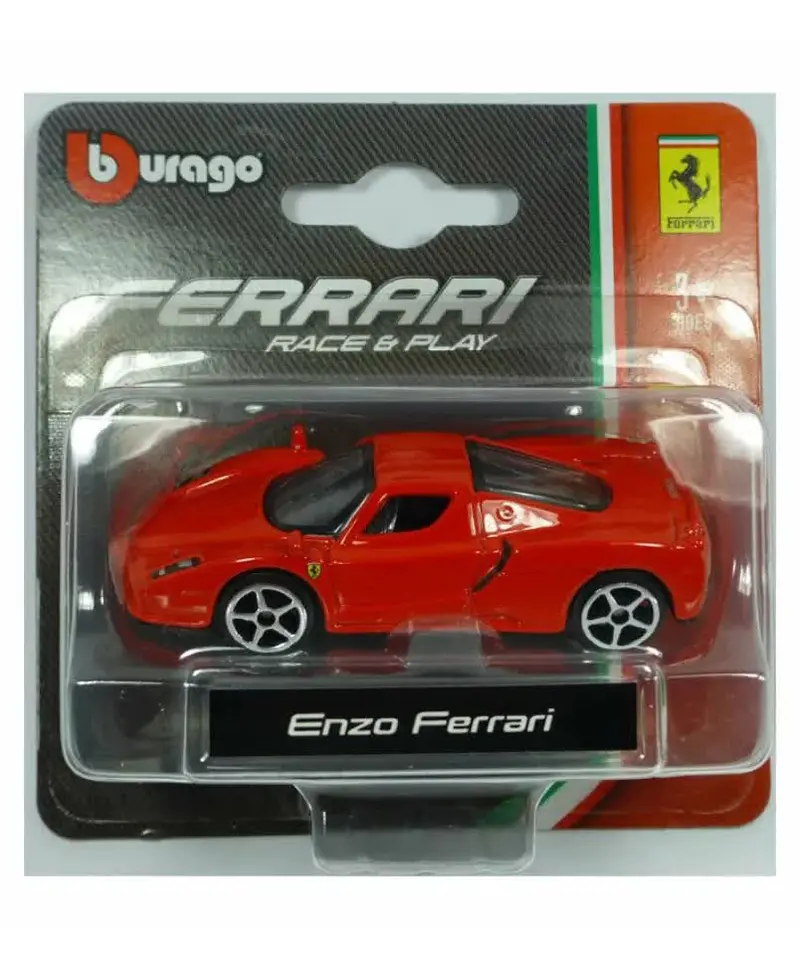 Bburago Enzo Ferrari Diecast Car – 1:64 Scale, Bold Red Finish 1