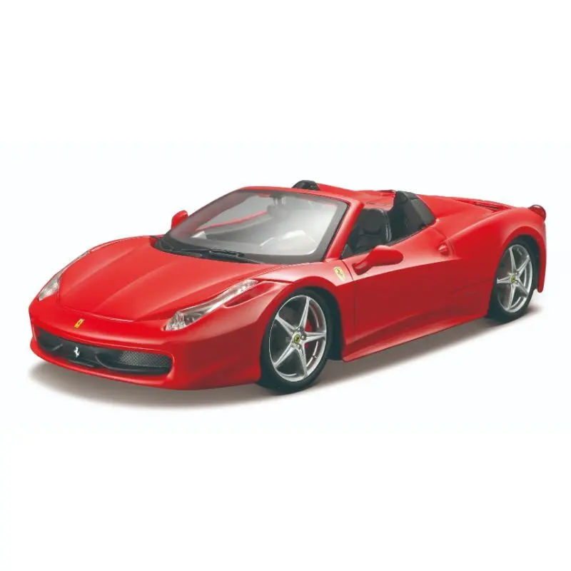 Bburago Ferrari 458 Spider Die-Cast Car – 1:24 Scale In Red (No Stand) 1