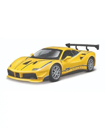 Bburago Ferrari 488 Challenge 1:43 Diecast Metal Model – Sleek Yellow Build 1