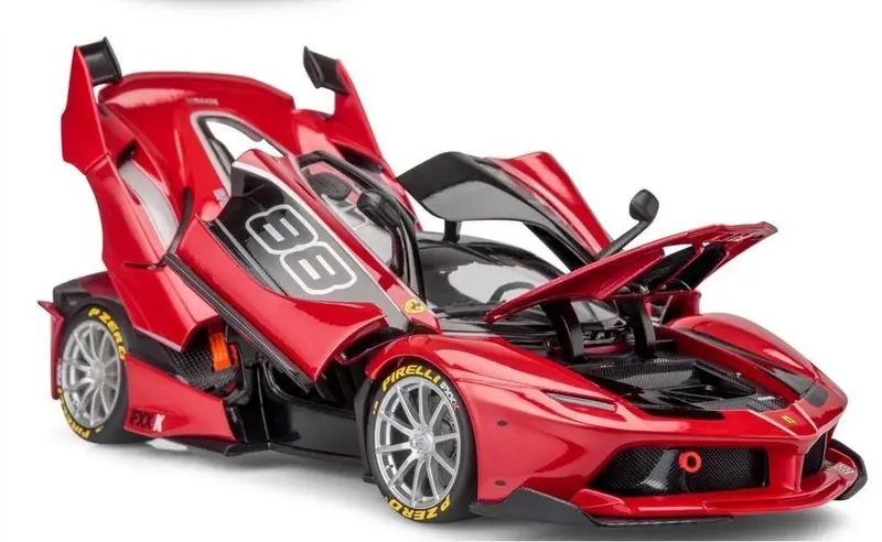 Bburago Ferrari Fxx-K #88 Signature Series Die-Cast Car – 1:18 Scale In Red 1