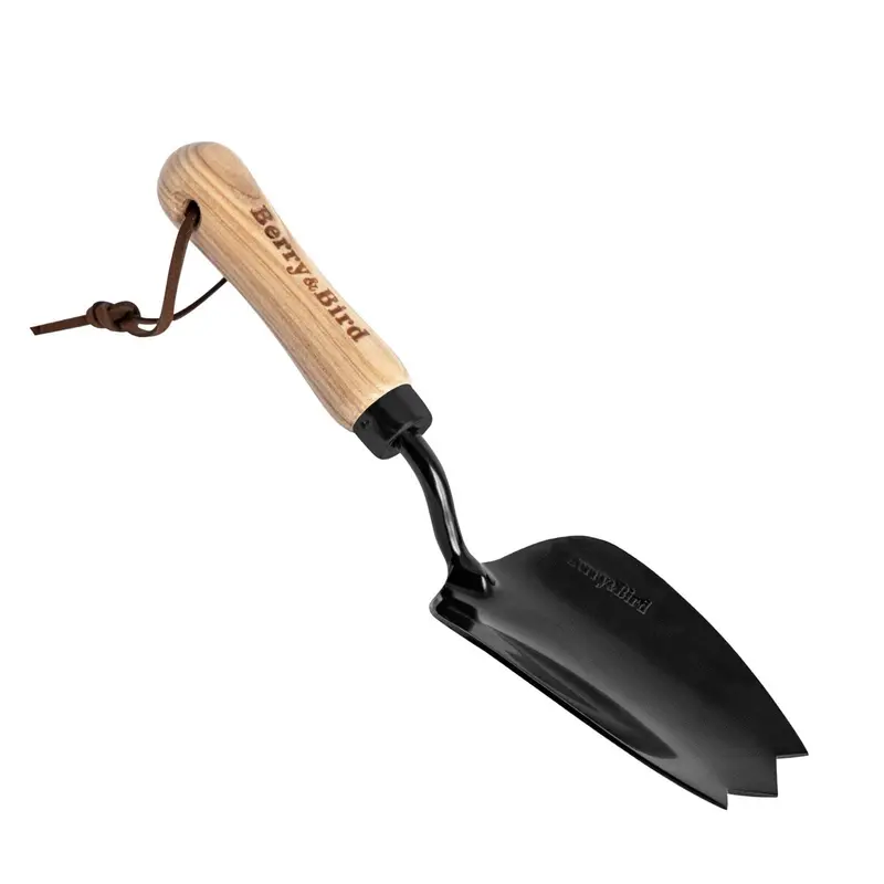 Black-Finished Heavy-Duty Stainless Steel Flower Trowel – Sleek Garden Tool 1