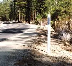 Carsonite 66-Inch Highway Road Marker – Dual-White Design 1