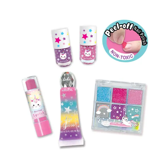 Caticorn-Inspired Glitter Cosmetic Kit 1