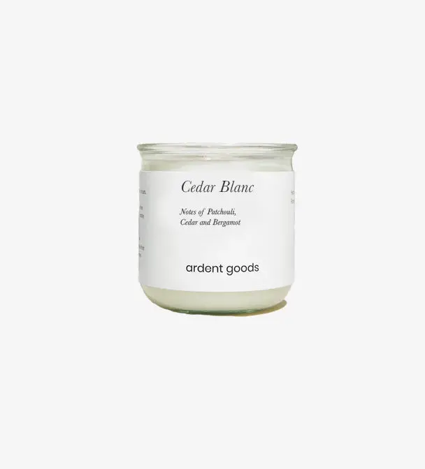 Cedar Blanc Scented Spanish Glass Candle 1
