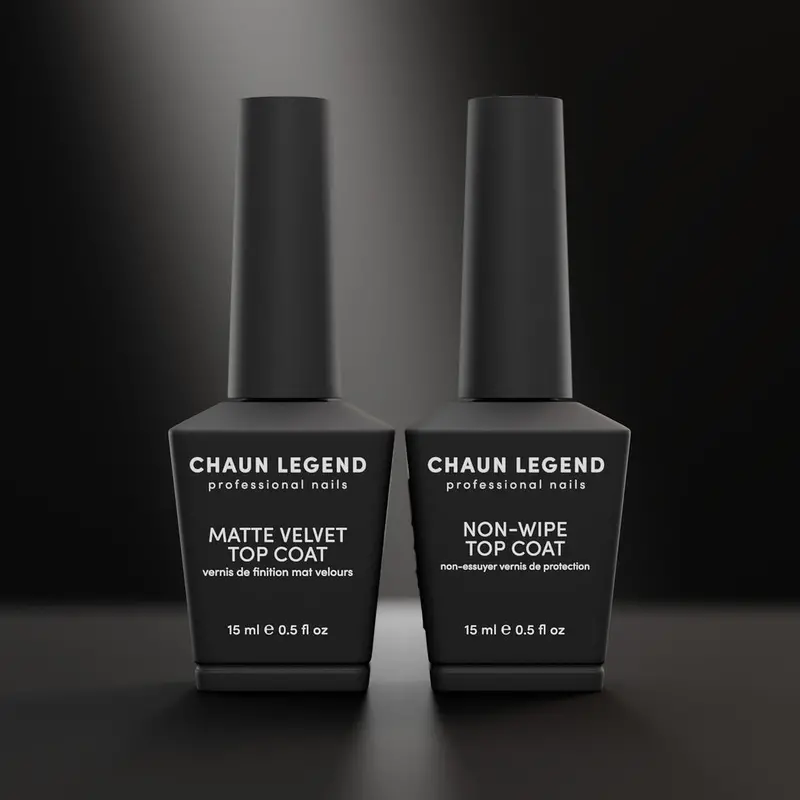 Chaun Legend Gel Duo: Velvet Matte Top Coat + Non-Wipe Top Coat 1