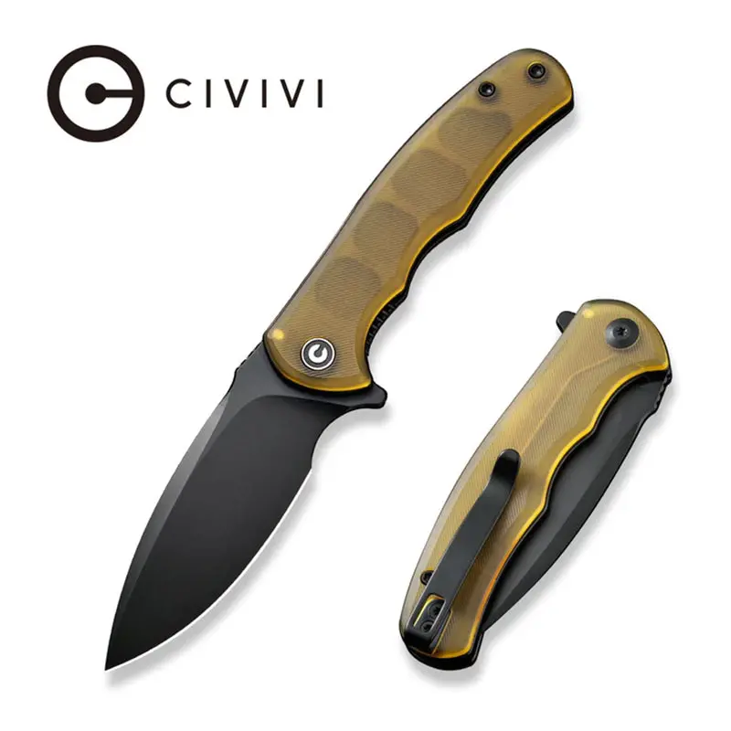 Civivi Mini Praxis Knife – Bead-Blasted Ultem Handle With Black D2 Steel Blade 1