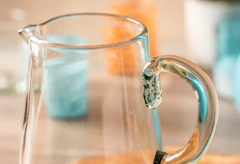 Clear Handblown Glass Pitcher For Entertaining 1