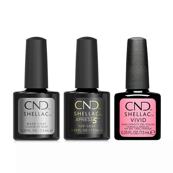 Cnd Shellac Xpress5 Kit: Base + Top Coat + Blush Pink (0.25 Oz) 1