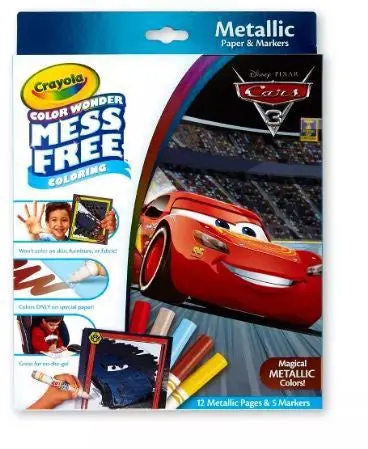 Crayola Color Wonder Metallic Cars 3 Art Set 1