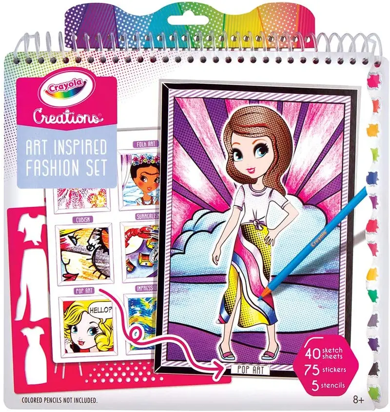 Crayola Creations Art History Fashion Sketch Portfolio Kit 1