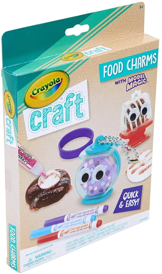 Crayola Cupcake-Themed Food Charms Craft Kit – Creative Diy Activity Set 1