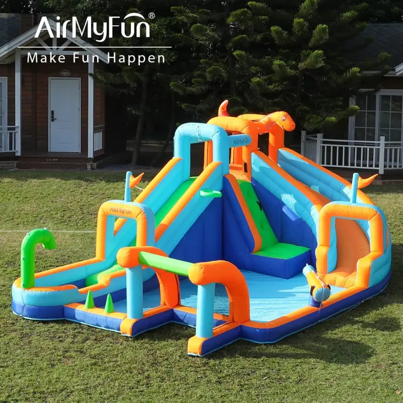 Customizable Oxford Fabric Bounce House With Slide – Safe For Kids Up To Age 4 1