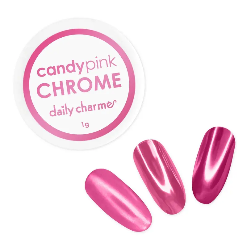 Daily Charme Candy Pink Mirror Chrome Powder For Nails 1