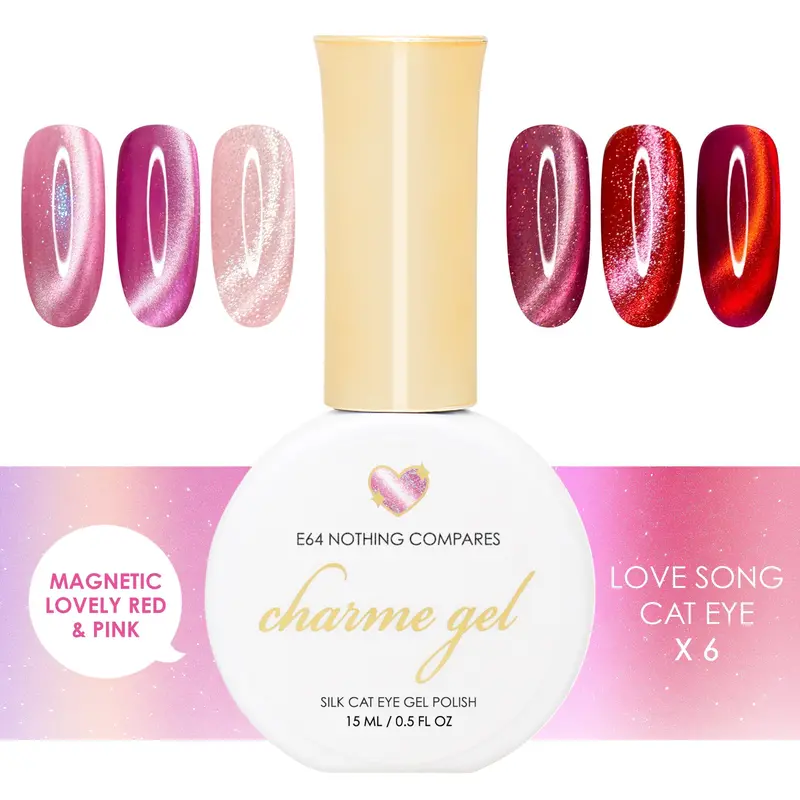 Daily Charme Cat Eye Nail Charm Set – Love Song Collection 1
