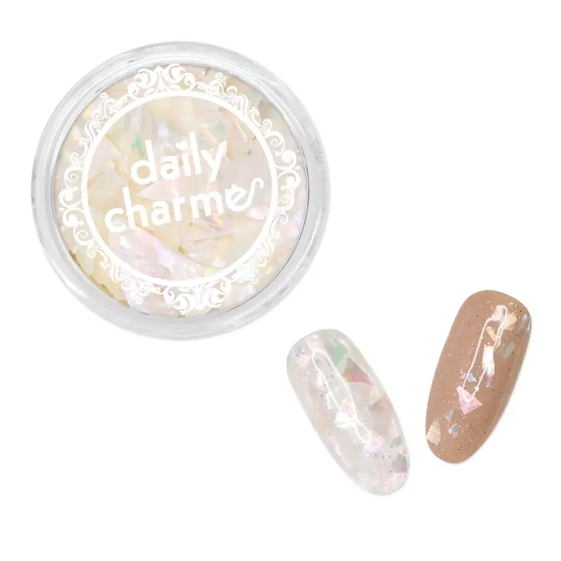 Daily Charme Crushed Seashell & Mother-Of-Pearl Nail Accent 1