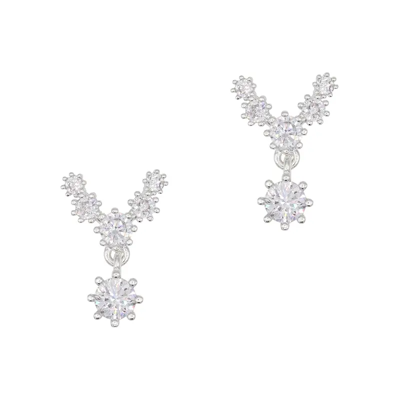 Daily Charme Diamond Necklace Charm – Silver-Tone Zircon Accent 1