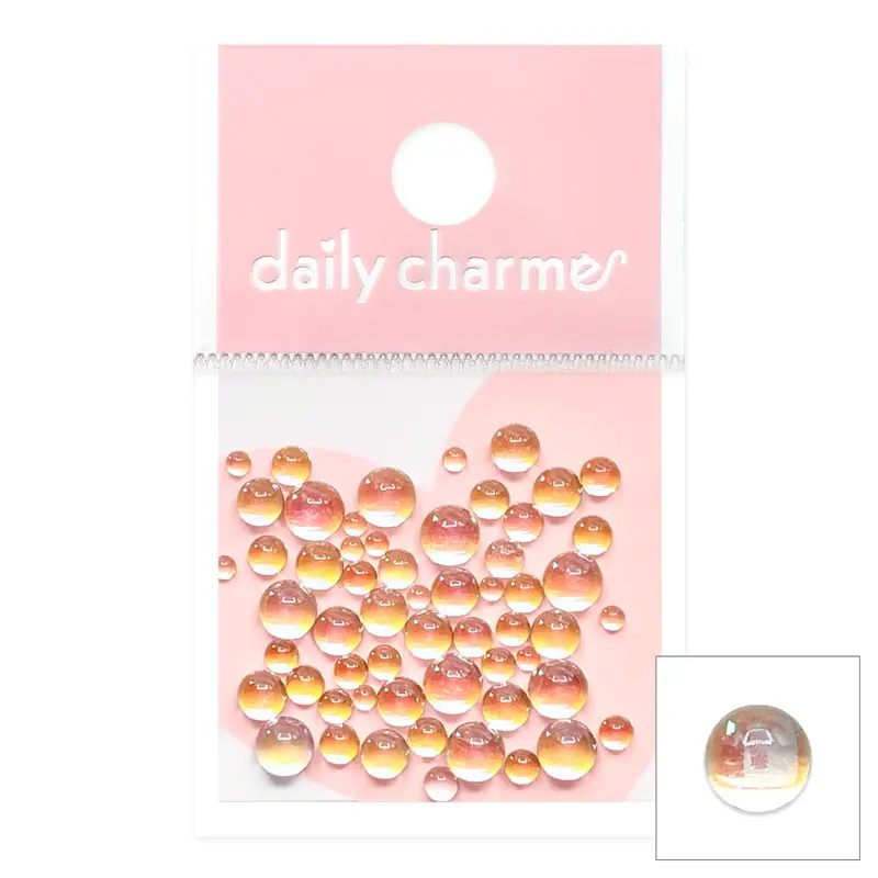 Daily Charme Dreamy Bubbles Iridescent Flatback Beads – Clear 1