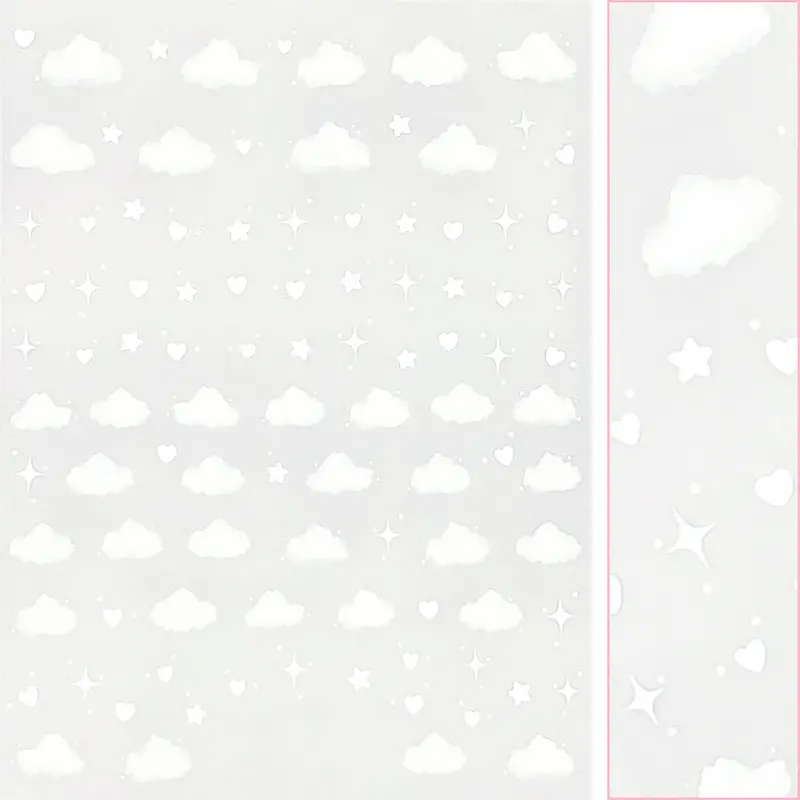 Daily Charme Dreamy Clouds Kawaii Nail Art Stickers – White 1