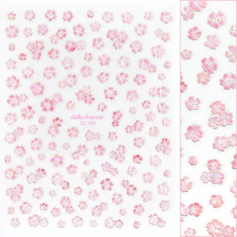 Daily Charme Enchanted Petals Floral Nail Art Stickers – Delicate Botanical Decals 1