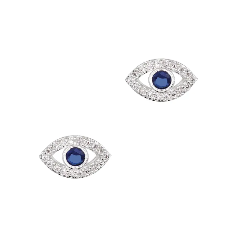Daily Charme Evil Eye Charm – Sterling Silver Finish With Zircon Detail 1