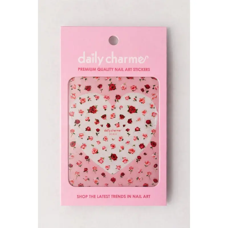 Daily Charme Floral Nail Art Sticker – Sweetheart Roses Theme 1