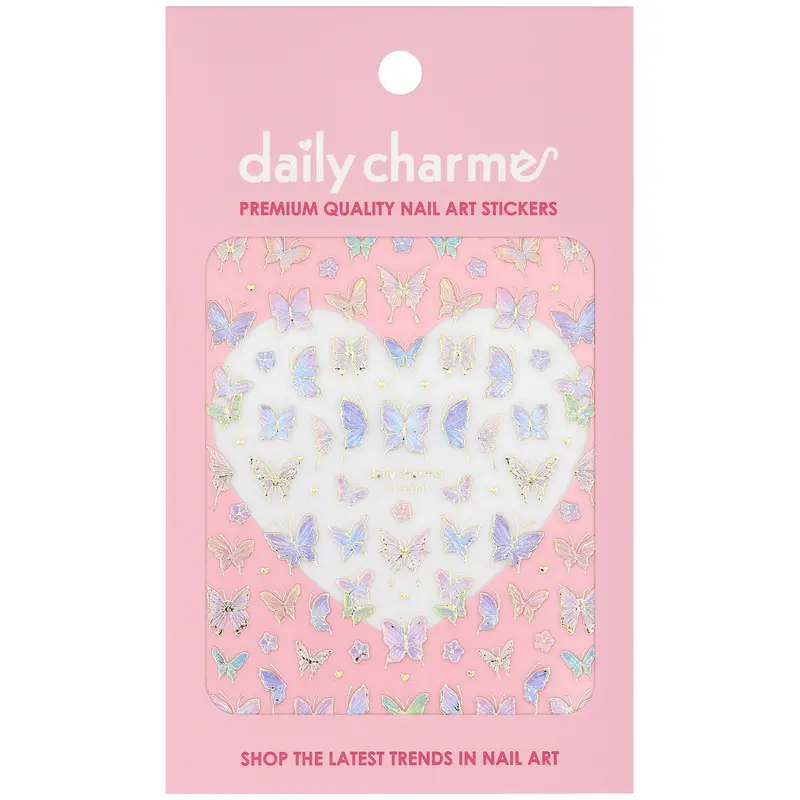 Daily Charme Gilded Butterfly 3D Embossed Nail Art Sticker 1