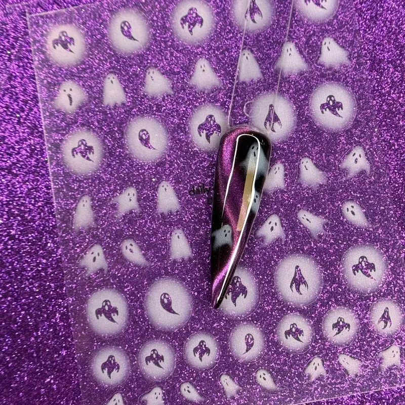 Daily Charme Halloween Nail Stickers: Airbrush Ghosties Design 1
