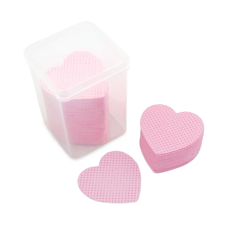 Daily Charme Heart-Shaped Nail Cleansing Wipes – Blush Pink, 200 Count 1